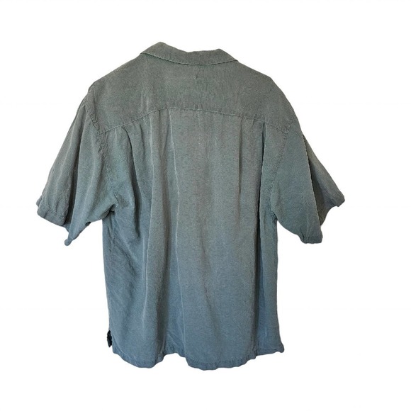 Tommy Bahama light green button down short sleeve shirt sz m - Picture 3 of 6
